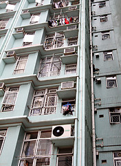 Image showing Close-up of Hong Kong public housing