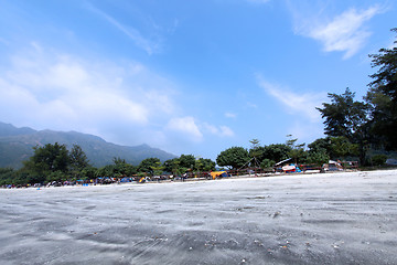 Image showing Beach in Hong Kong at day with campsites