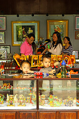 Image showing Children as shopkeepers in China