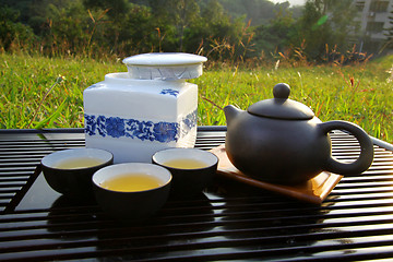 Image showing Chinese tea set