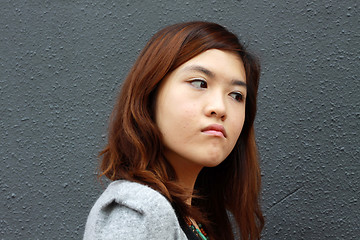 Image showing Asian woman with angry face