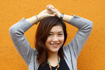Image showing Beautiful and young asian woman smiling