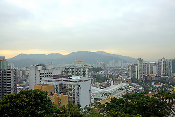 Image showing Macau downtown at sunset