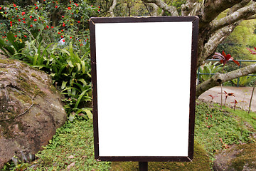 Image showing Blank billboard in countryside