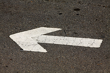 Image showing Moving forward sign on the floor