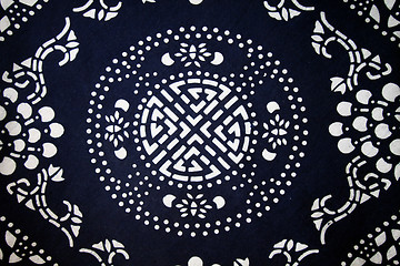 Image showing Blue cloth chinese pattern background