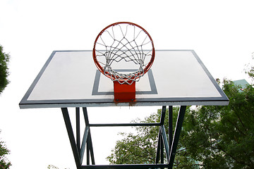 Image showing Basketball stand with net