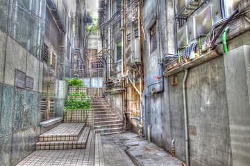 Image showing Alley in an old street, HDR image.