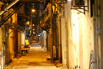 Image showing An old alley in a city