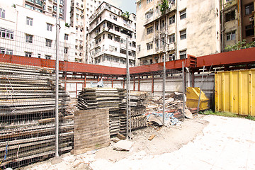 Image showing Construction site in Hong Kong