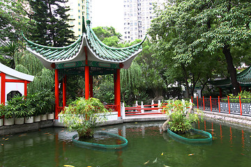 Image showing Chinese garden in Hong Kong