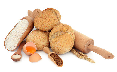 Image showing  Wholegrain Rolls with Ingredients