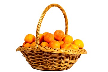 Image showing Basket with Apricots