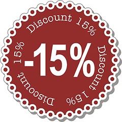 Image showing Discount fifteen percent 