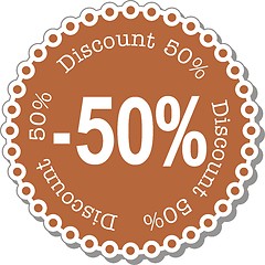 Image showing Discount fifty percent