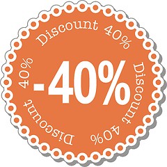 Image showing Discount forty percent