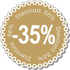 Image showing Discount thirty five percent