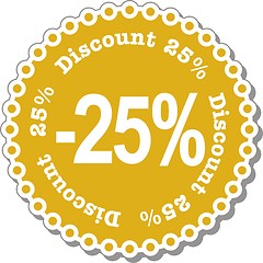 Image showing Discount twenty five percent