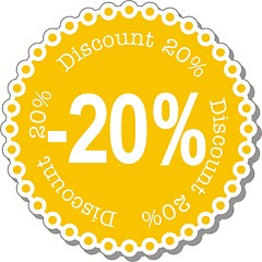 Image showing Discount twenty percent