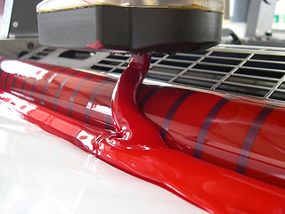 Image showing Red ink duct