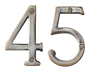 Image showing Metal numbers