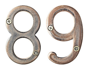 Image showing Metal numbers