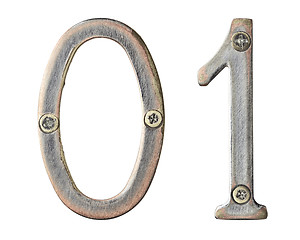 Image showing Metal numbers