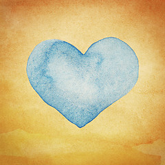 Image showing Watercolor heart