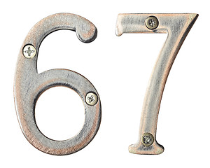 Image showing Metal numbers