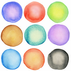 Image showing Watercolor circles