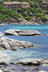 Image showing Panoramic view of Sardinia coast