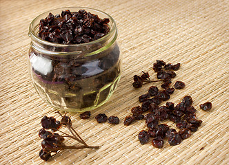 Image showing Dried berries of viburnum