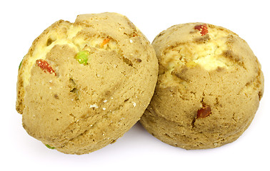 Image showing Curd biscuits with candied fruit