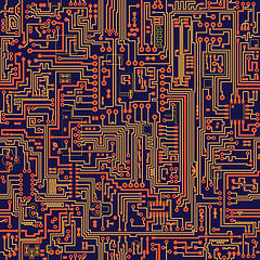 Image showing Seamless texture - circuit board