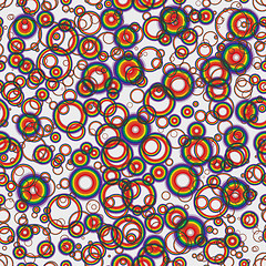 Image showing Seamless texture - color circles on a white