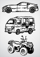 Image showing Three vehicles for different purposes