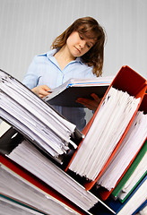Image showing Accountant and business documents