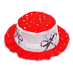 Image showing Red child hat on white