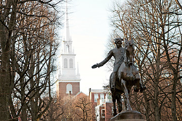 Image showing Paul Revere Statue Boston