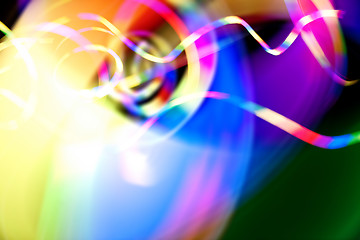 Image showing Funky Blurred Light Trails Abstract