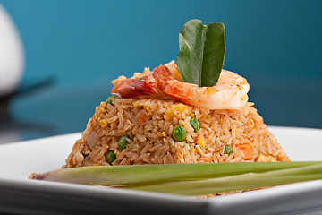 Image showing Shrimp Fried Rice Thai Dish