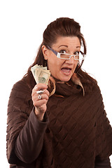 Image showing Woman Holding Money