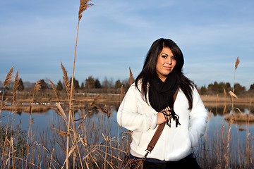 Image showing Hispanic Woman Outdoors