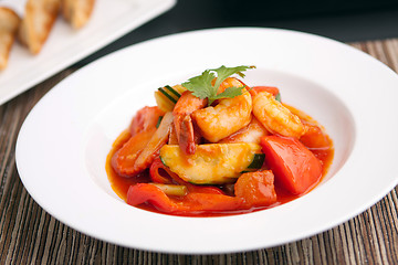 Image showing Thai Sweet and Sour Shrimp