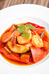 Image showing Sweet and Sour Prawns Dish