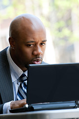 Image showing Business Man Using a Laptop