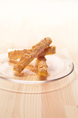 Image showing sunflower seeds puff pastry sticks