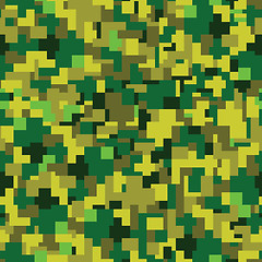 Image showing Texture - green summer camouflage