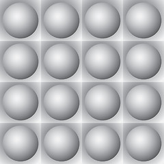 Image showing Volumetric pattern - gray spheres and squares