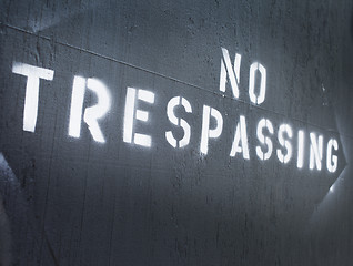 Image showing No Trespassing